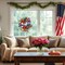 Handcrafted Patriotic Wreath for Front Door - 4th of July Wreath with Silk Poppies